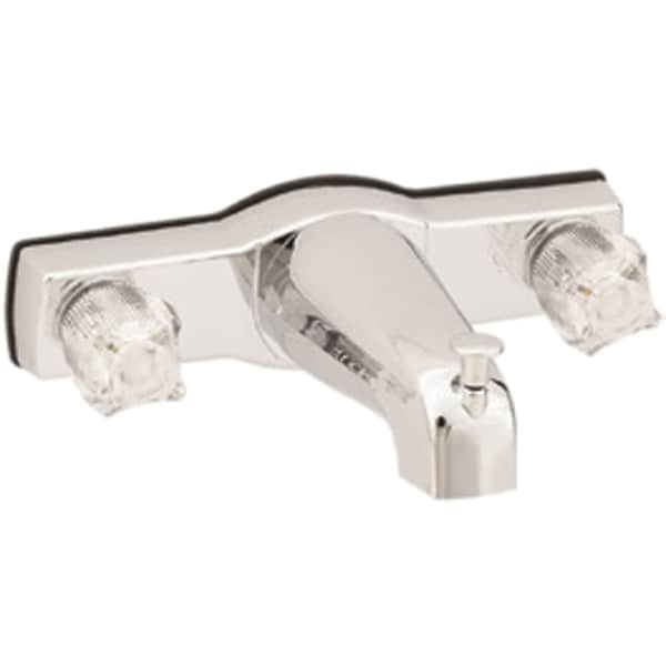 Empire Brass U-YJW68-OFS RV Tub/Shower Diverter w Crystal Handles Offset Shanks&Shower Head-8" Chrome U-YJW68-OFS - main